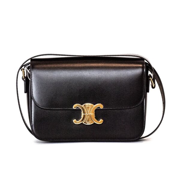 Celine Classique Triomphe Bag Black Shiny Calfskin – Like New - Picture 1 of 5
